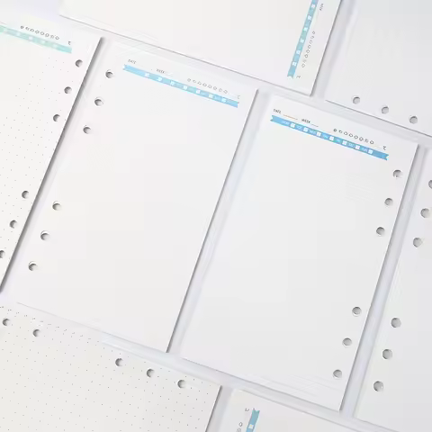 2026 40 Sheets Kawaii A5 A6 Loose Leaf Notebook Paper Refill Spiral Binder Index Inner PagesPoint Grid Line Planner Agenda