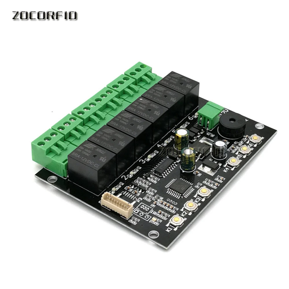 DC12V 6 Relay Fingerprint Access Control Board For Automobile Control Access control