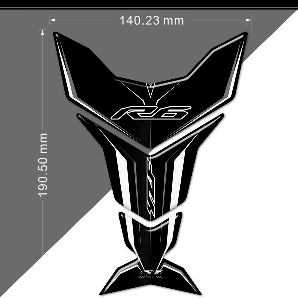 

For YAMAHA YZF-R6 YZF R6 YZFR6 Stickers Decal Knee Tank Pad Fuel Protector Emblem Badge Logo 2014 2015 2016 2017 2018 2019 2020