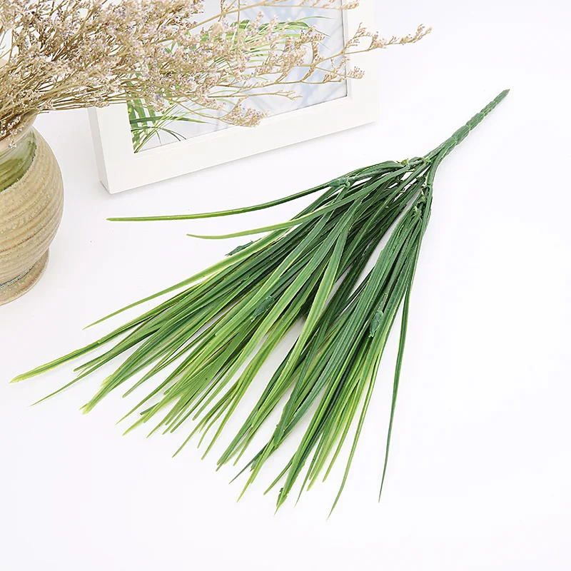 Artificial Greenery Grass Leaves Green Plant Wall Plastic Faux Plants Flower Wedding Restaurant Partition Garden Home Decorative