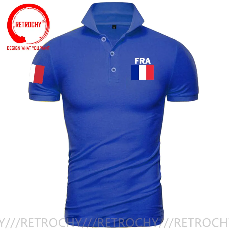 France Flag French Republic Polo shirts man jerseys Polo Shirt nation team cotton fans streetwear fitness casual new FRA Shirt