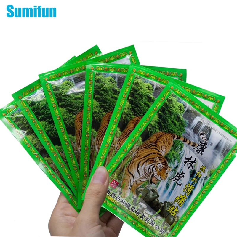 8 pcs / 1bag Tiger Balm Medical Plasters Muscular Pain Patch Chinese Meridian Stress Binder Patch Arthritis Plaster C1489