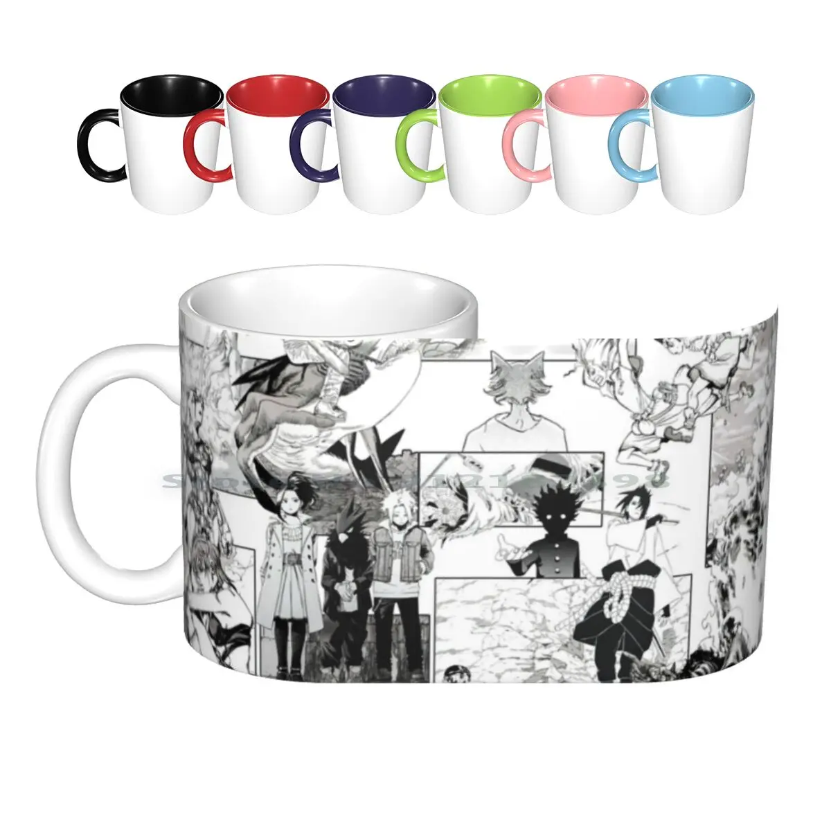 Mangá Panel Ceramic Mugs Coffee Cups Milk Tea Mug Anime Mangá Comic Creative Trending Vintage Gift Bottle Cup