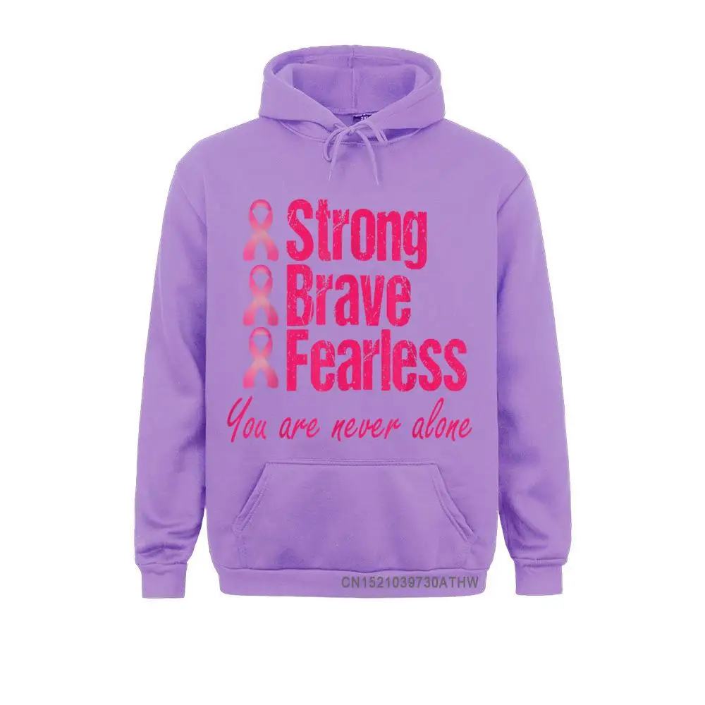 Strong Brave Fearless Breast Cancer Survivor Gift Hooded Tops Funky Men Sweatshirts Long Sleeve Hoodies Classic Hoods