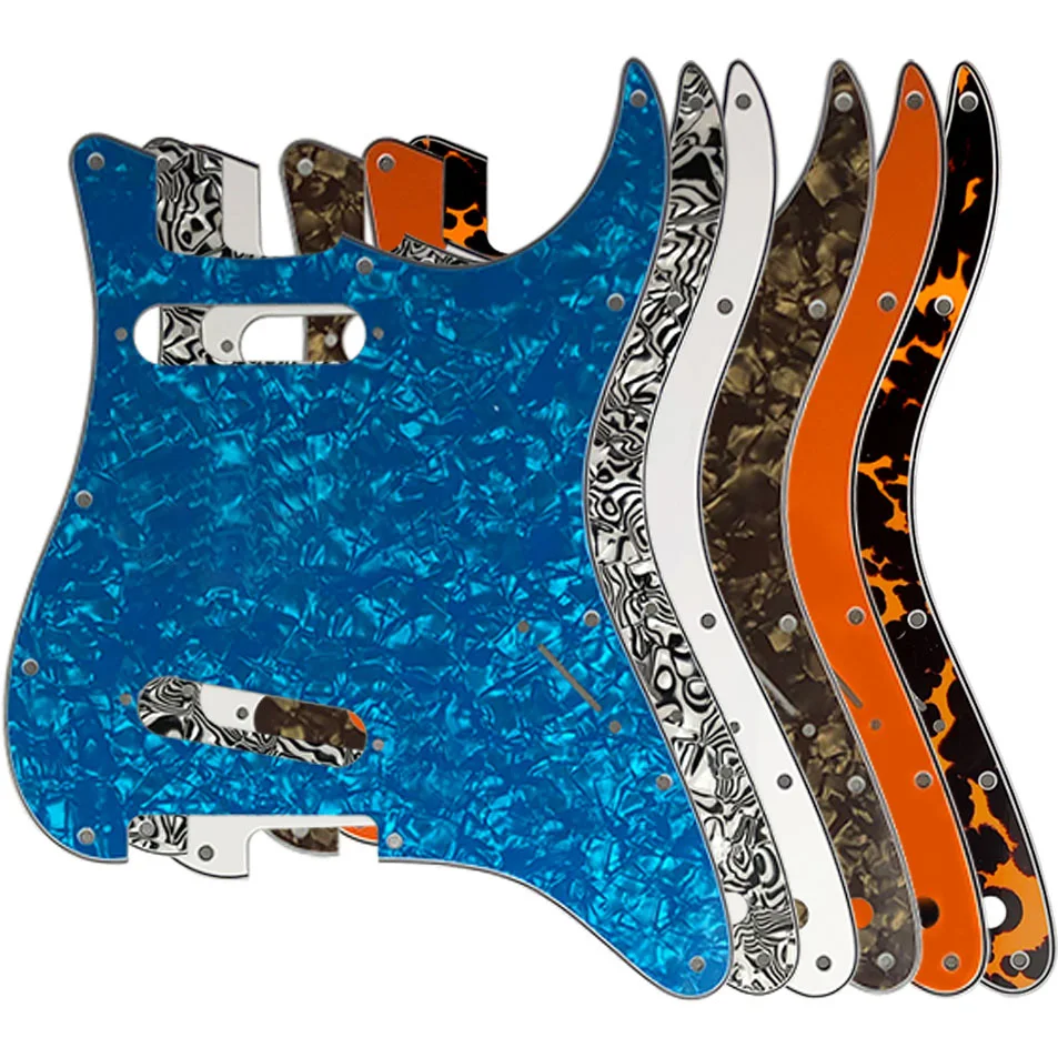 Pleroo-piezas de guitarra personalizadas para EE. UU. Fd Strat 72 \'11, agujero de tornillo estándar SS St, placa de rascar, opción multicolor