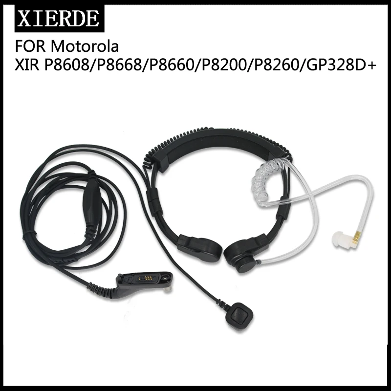 XIERDE retractable laryngeal earphones for Ham Radio Motorola for APX2000 APX7500 DP3400 DP3401 MTP850S P8268