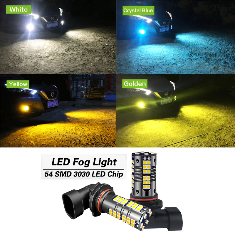 2x LED الضباب الخفيف 9145 H10 9006 HB4 مصباح لفورد إكسبيديشن اكسبلورير إسكيب F-150 دودج فايبر شاحن رام 1500 2500 3500 داكوتا