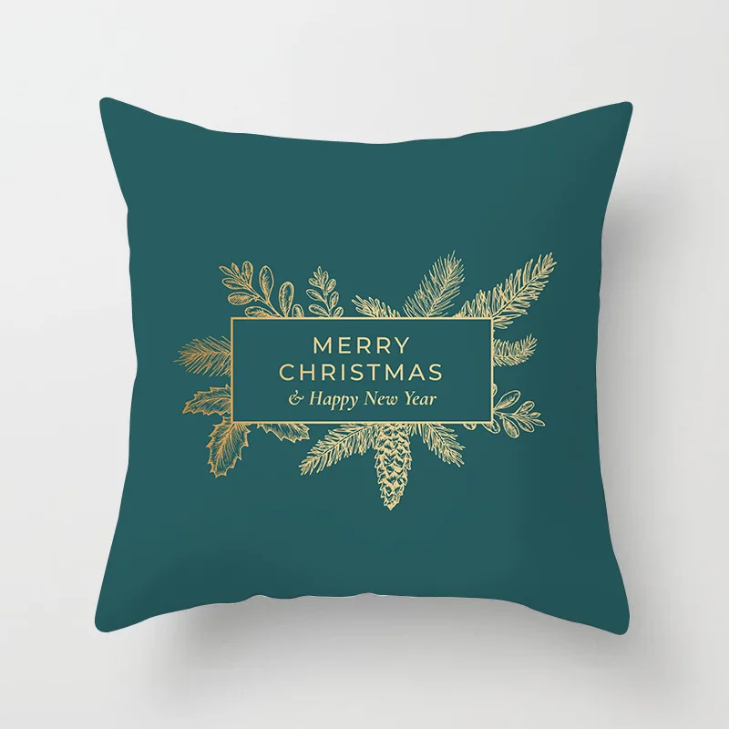 New Christmas Pillow Cushion Covers Nordic Style Christmas Simple Blue Green White Throw Pillow Cover Decorative Christmas Decor