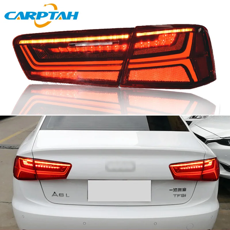 

LED Car Taillight Tail Lights For Audi A6 C7 2012 2013 2014 2015 2016 Rear Fog Lamp Dynamic Turn Signal Reverse Brake Light