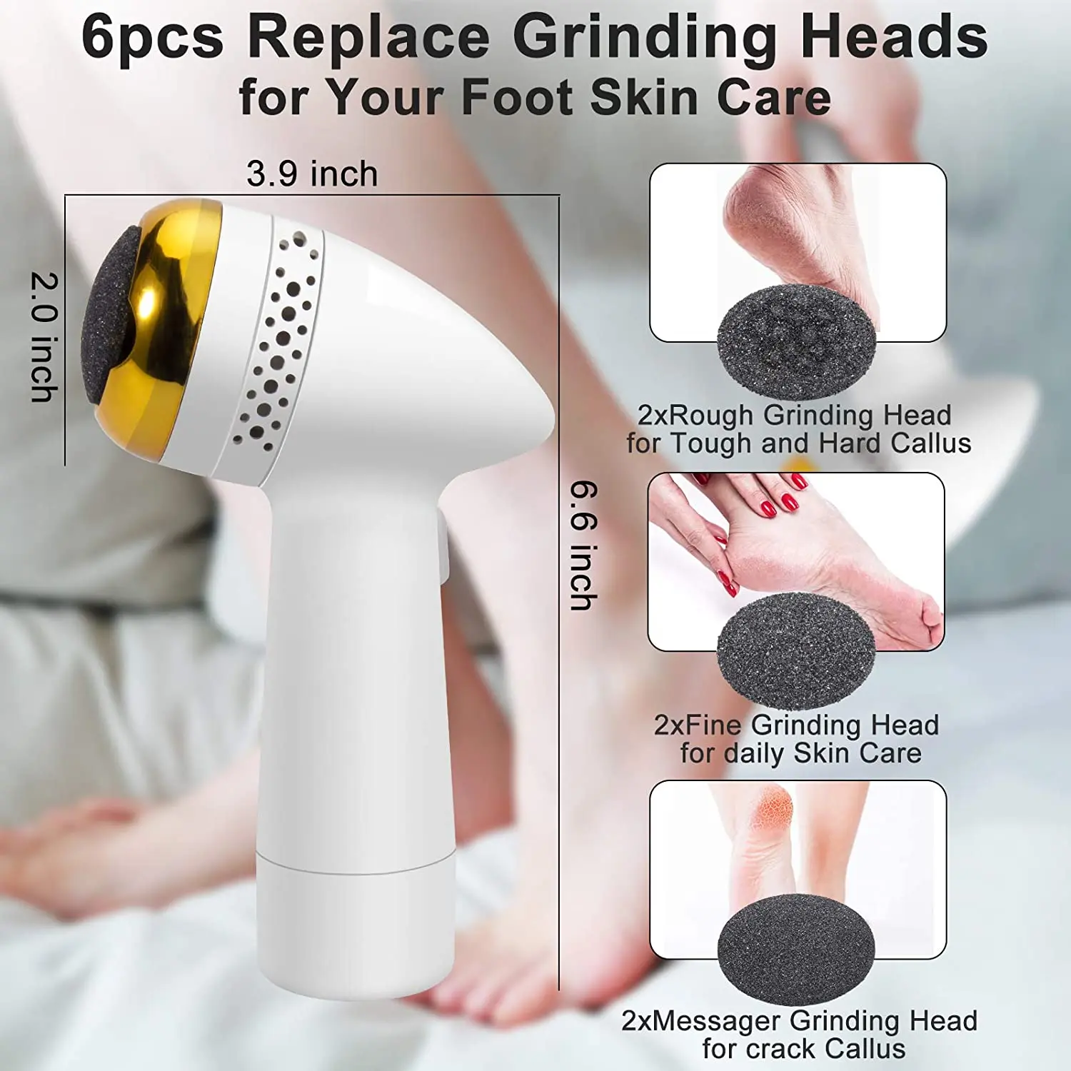 Multifunction Electric Vacuum Adsorption Remove Calluses Hardness Dead Skin Heels Grinding Pedicure Foot Grinder Pedicure