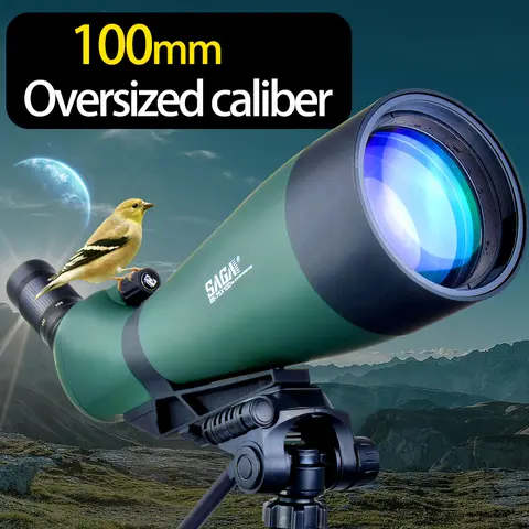 Saga High Definition Magnification 100mm Large-Aperture Objective Lens Bird Watching Telescope Monoculars