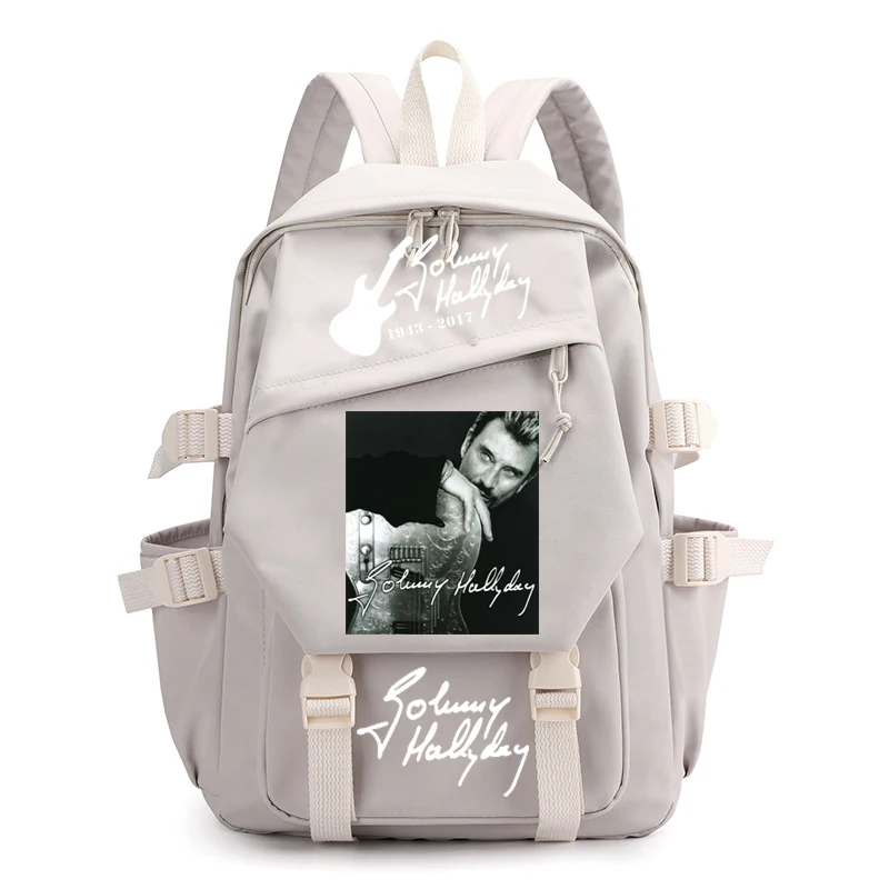 2022Johnny Hallyday schoolbag lightweight nylon backpack sports neutral youth USB backpack male and female college students scho