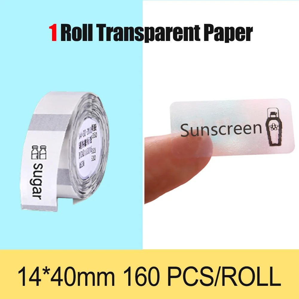 Niimbot Transparent Waterproof And Oil Proof Thermal Paper, White Label Paper For D11 Portable Thermal Printer, Purchase 5