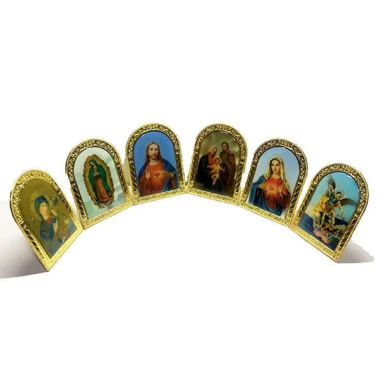 Icona degli utensili della chiesa cattolica gesù ornamento croce cristiana vergine maria cattolicesimo figurine promosse decorazione della casa