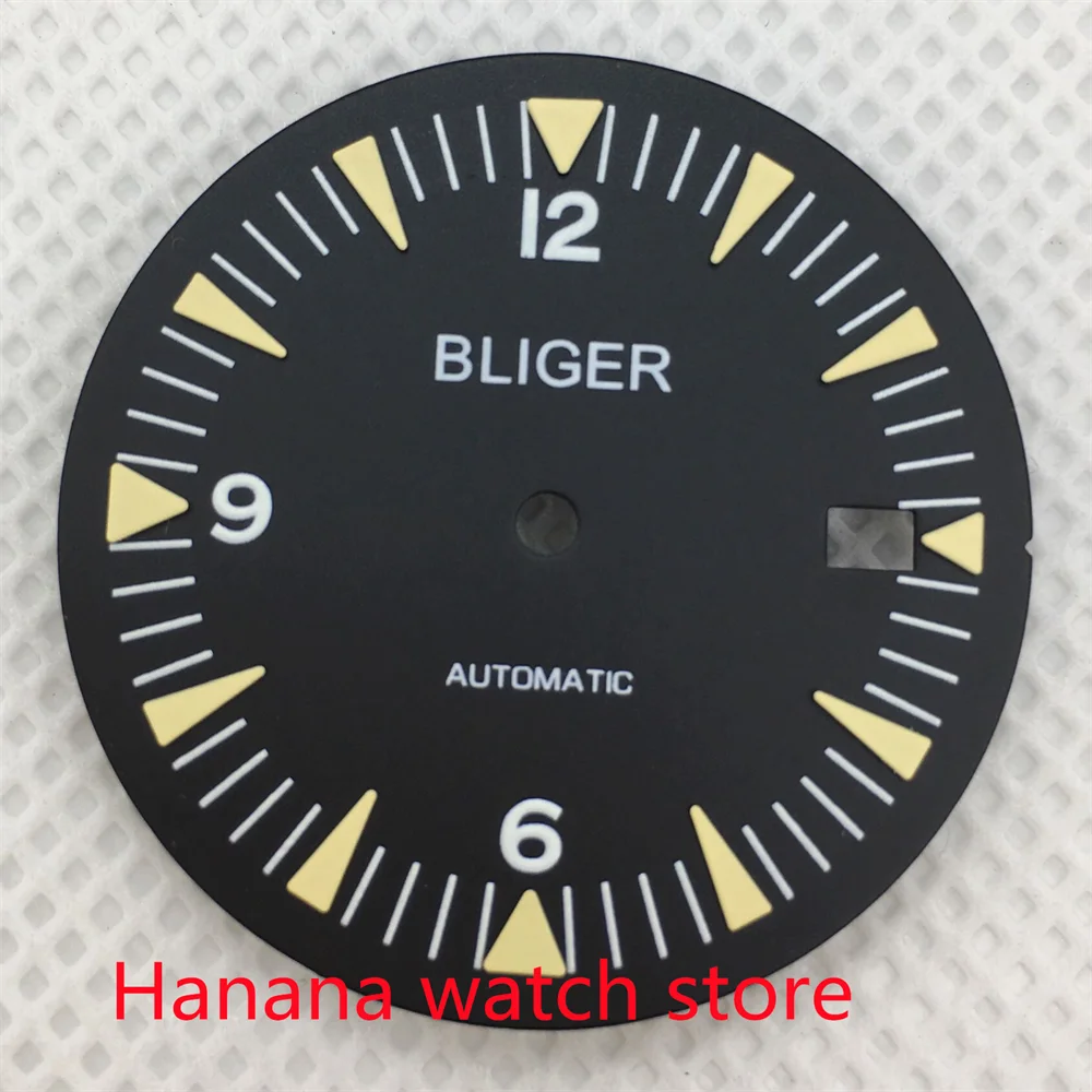 BLIGER new 32mm black/blue/green dial is suitable for NH35/NH35A automatic mechanical movement men's watch