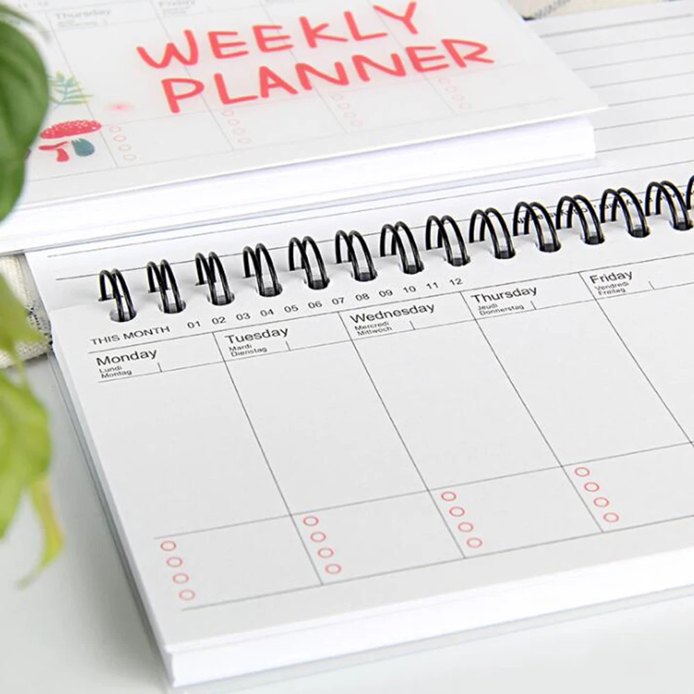 50 Sheets 100 Pages Undated Weekly Daily Desk Planner Efficient Scheduler Memo Pad Appointment Book Organizer Weekly Planner