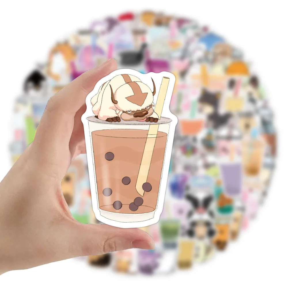 10/30/50/100pcs Bubble Tea Kawaii Stickers Aesthetic Decorative Water Bottle Scrapbooking Guitar Laptop Cute Cartoon Kids Decal