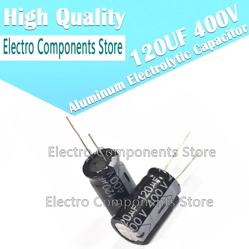 

50PCS/Lot 400V 120UF 400V120UF High Frequency Low ESR Aluminum Electrolytic Capacitor Size 18*30MM Tolerance 20% Plug-in