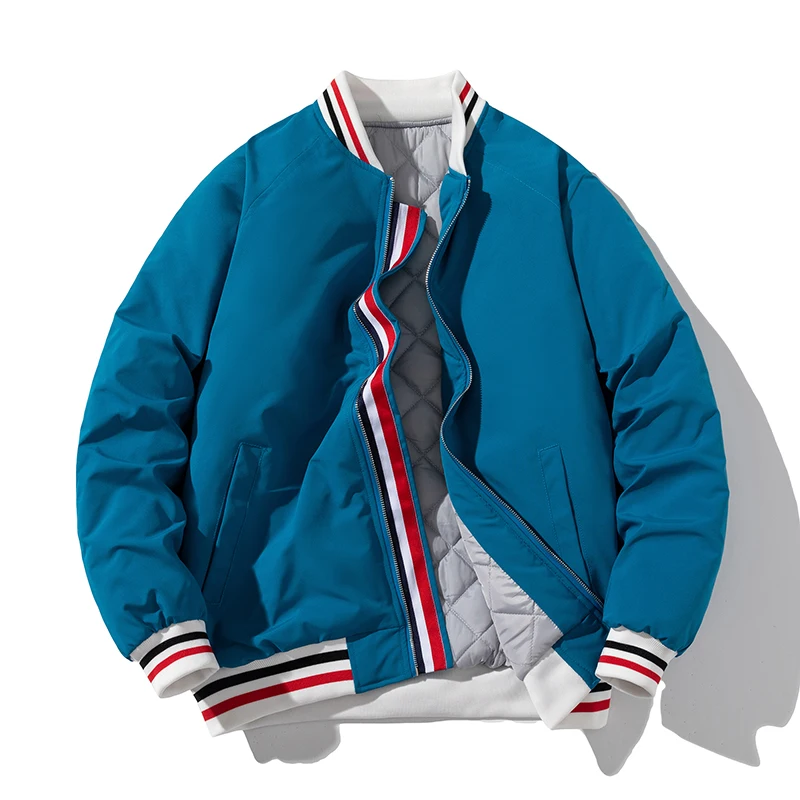 Winter Streetwear Baseball Jacket Men Women Solid Color Varsity Jacket Fashion Hip Hop Coat Loose Designer Couple Windbreaker