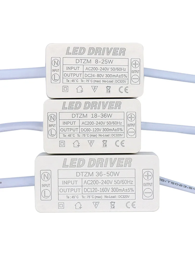 Lumière constante du courant 300mA de conducteur de LED a actionné 8w-25w 18w-36w 36w-50w AC200-240V pour la lumière structurels ente de plafond de voyant