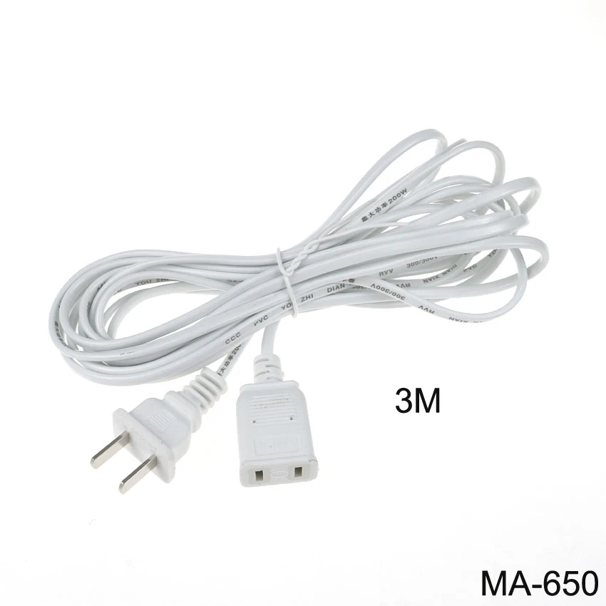 3M/5M Cable Plug White Led light string Extension Standard Power Extension Cord For Home Holiday String Light Christmas