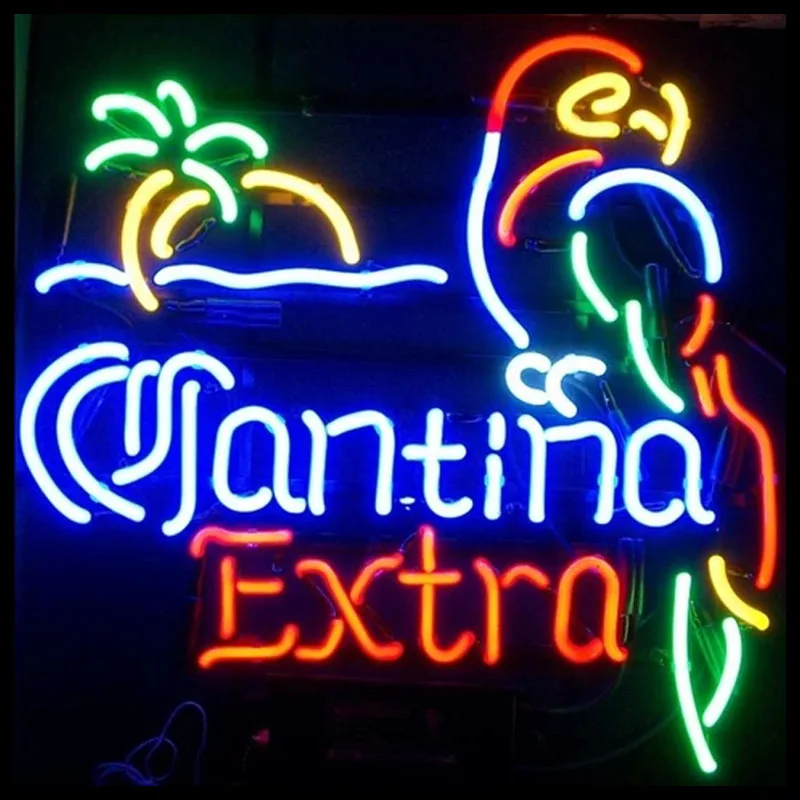 

Neon Sign Cantin Extra Neon light Beer Neon Wall Sign Window Atarii Parrot Advertise Lamp Decor Home Handmade Real glass TUBE