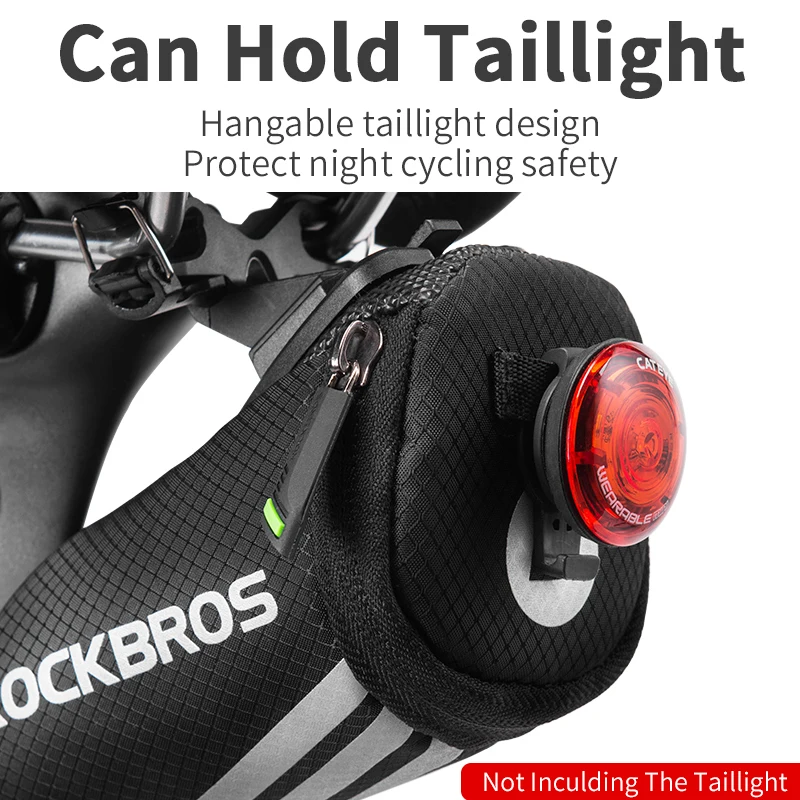 ROCKBROS Mini Portable Bicycle Bag Reflective Saddle Bag MTB Road Cycling Nylon Tail Bag Seatpost Panniers Bike Accessories