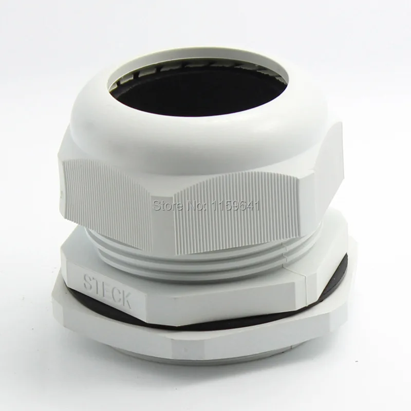 Waterproof Cable Gland 10pcs Cable entry IP68 PG7 for 3-6.5mm PG9 PG11 PG13.5 PG16 PG19/21/ White Black Nylon Plastic Connector