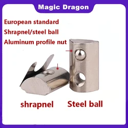 20/50pcs Aluminum Extrusion Profile 2020 3030 4040 4545 CNC M4 M5 M6 M8 Half Round Elasticity Spring Nut Ball Nut