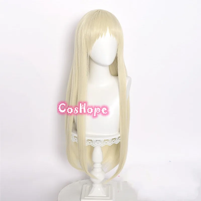 Yomozuki Runa Cosplay Wig 80cm Long Straight Light Blond Wig Cosplay Anime Cosplay Wigs Heat Resistant Synthetic Wigs