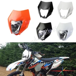 Mxエンデューロレーストライアルヘッドライト12v 35ワットヘッドランプシェルマスクフェアリングsxためSMC-R exc/EXC-F xcf 125 250 350 450 500 690 2014-2016