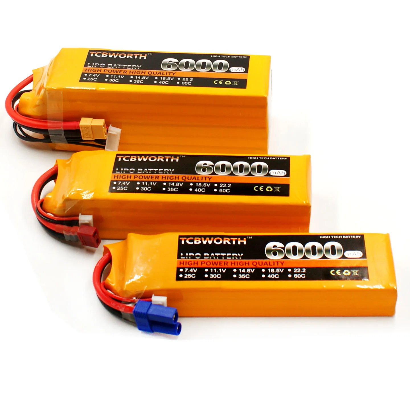 TCBWORTH nueva batería Lipo 2S 4S 7,4 v 14,8 v 1500mAh 2200mAh 3000mAh 4000mAh 5200mAh 6000mAh XT60 Deans enchufe para RC coche Drone barco