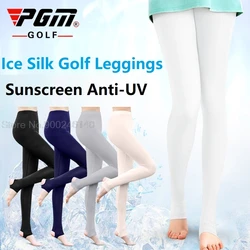 PGM 10 Color High Elasticity Socks Women Golf Clothes Sunscreen ice silk Female Leggings Pants Tennis/Badminton Outdoor Stocking