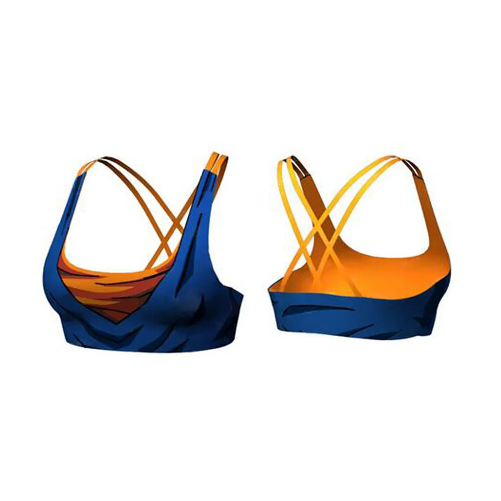 Soutien-gorge de sport rembourré à séchage rapide pour femme, haut de fitness décontracté, soutien-gorge push-up, soutien-gorge de course sans couture, Goku Vegeta