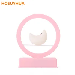 Cartoon Cute Moon/Unicorn LED Musical Small Table Lamp Night Light Battery Powered Bedside Lighting Kids Creative Holiday Gift.