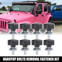 X Autohaux Hardtop Bolts Screw Quick Removal Fastener Thumb Screw Nut Kit for Jeep Wrangler YJ TJ JK JL Unlimited Sahara Rubicon