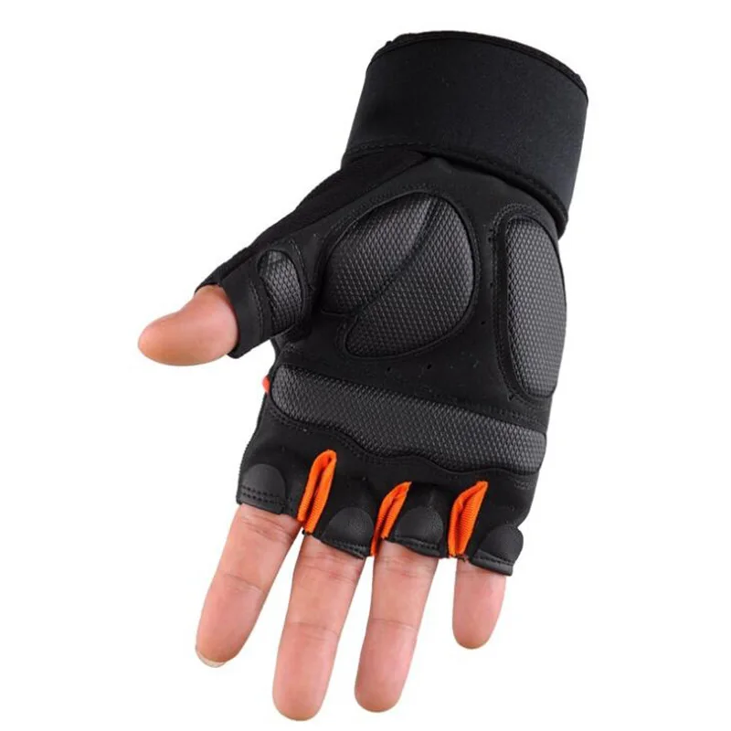 Women Men Strong Fitness Gym Glove Power Weight Lifting Dumbbell Crossfit Barbell Fingerless Training Half Finger Gloves S35