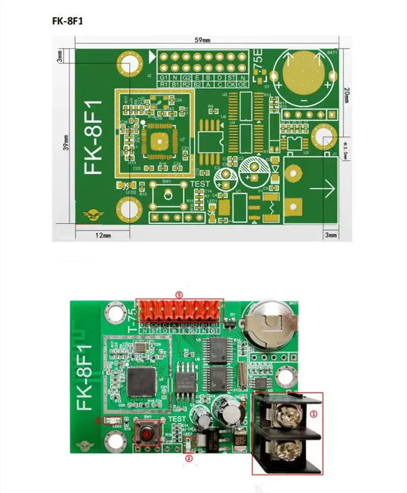 Control card FK-8F1 Asynchronous full color Led display mobile phone wireless WIFI control card