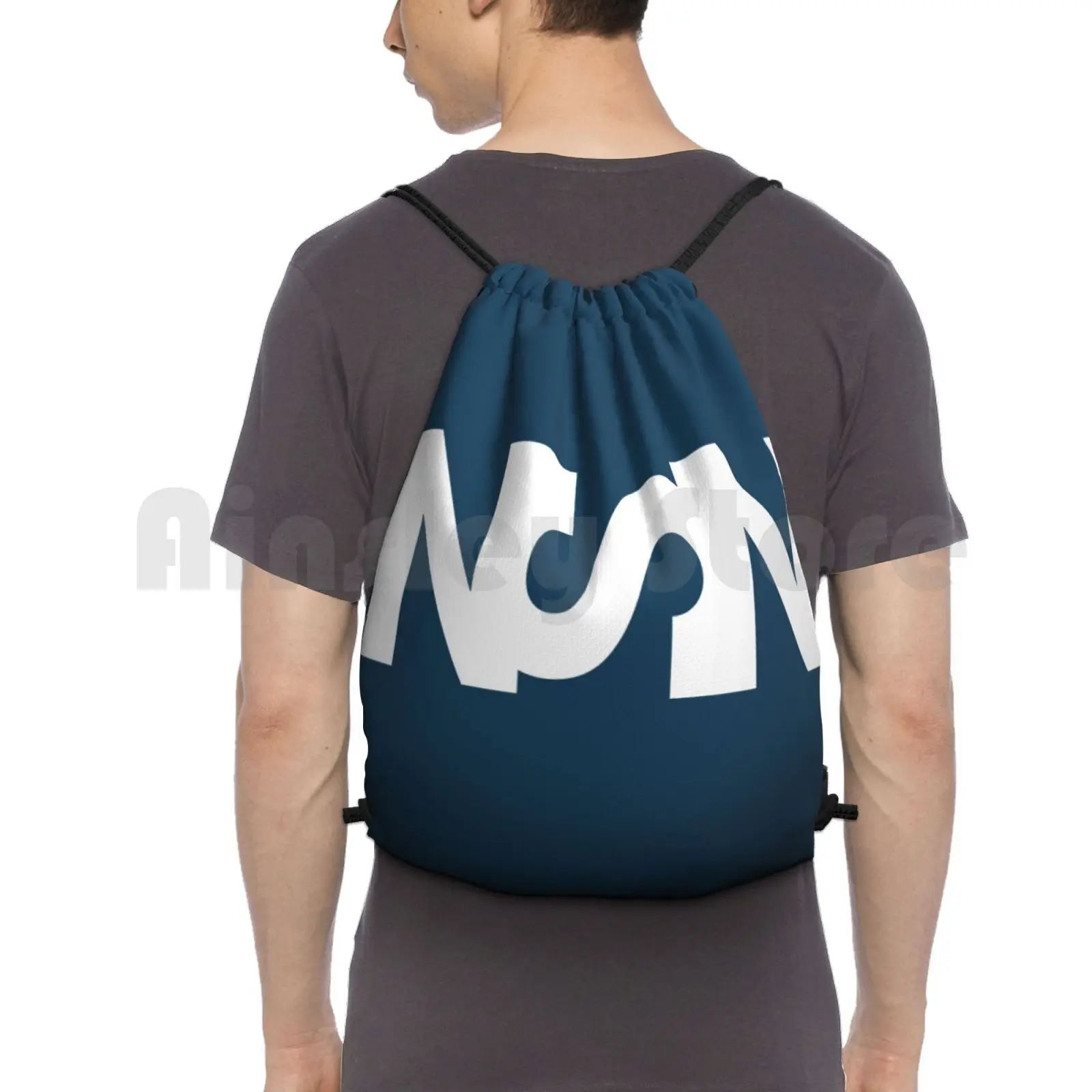 Non-Stop Merch Backpack Drawstring Bags Gym Bag Waterproof Nsn Non Stop Gmod Gaming Garrys Mod Steam Darkrp Merz Non Fun