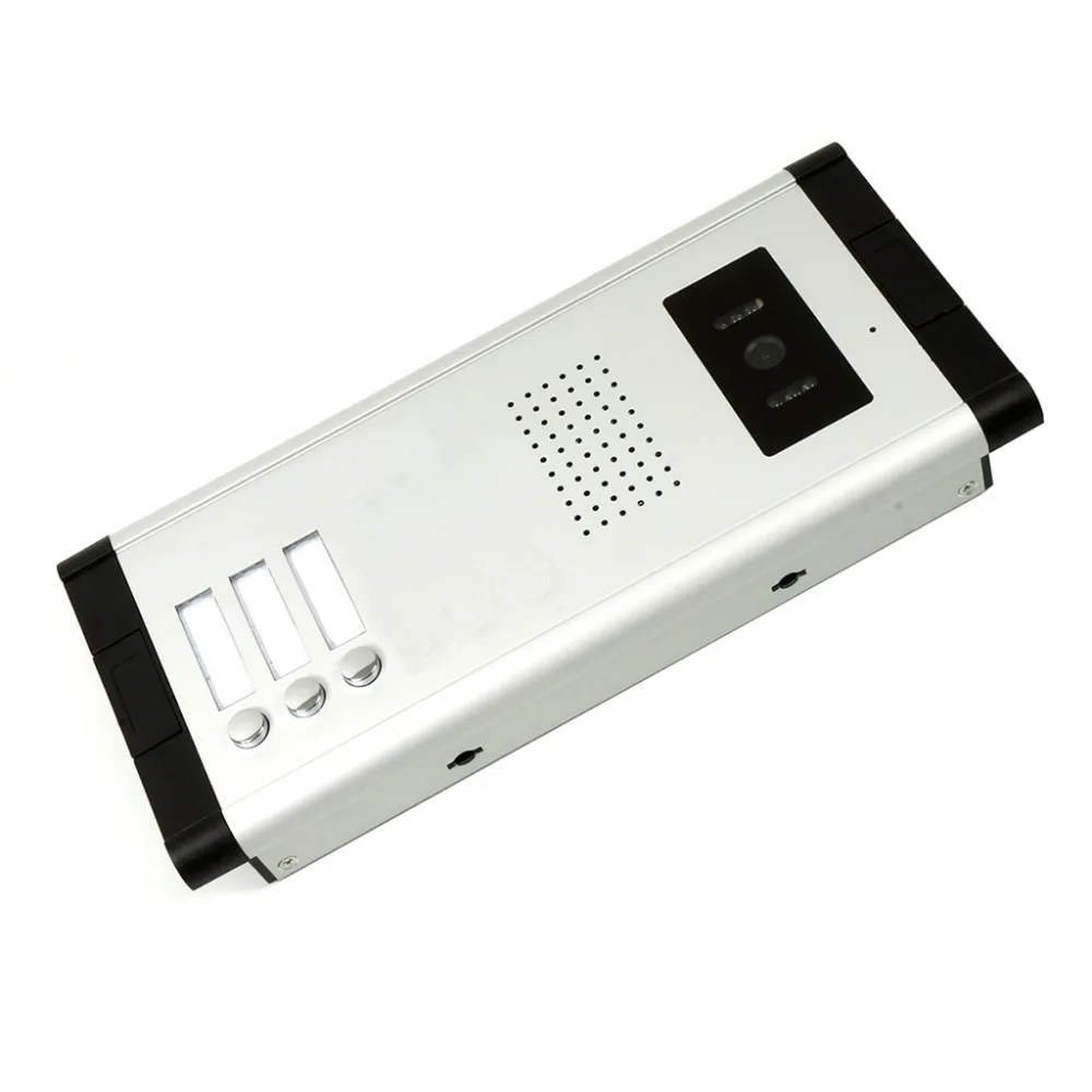 3 Units Apartment intercom system Video Door Phone Door Intercom HD Camera 7" Monitor video Doorbell for 3 Household
