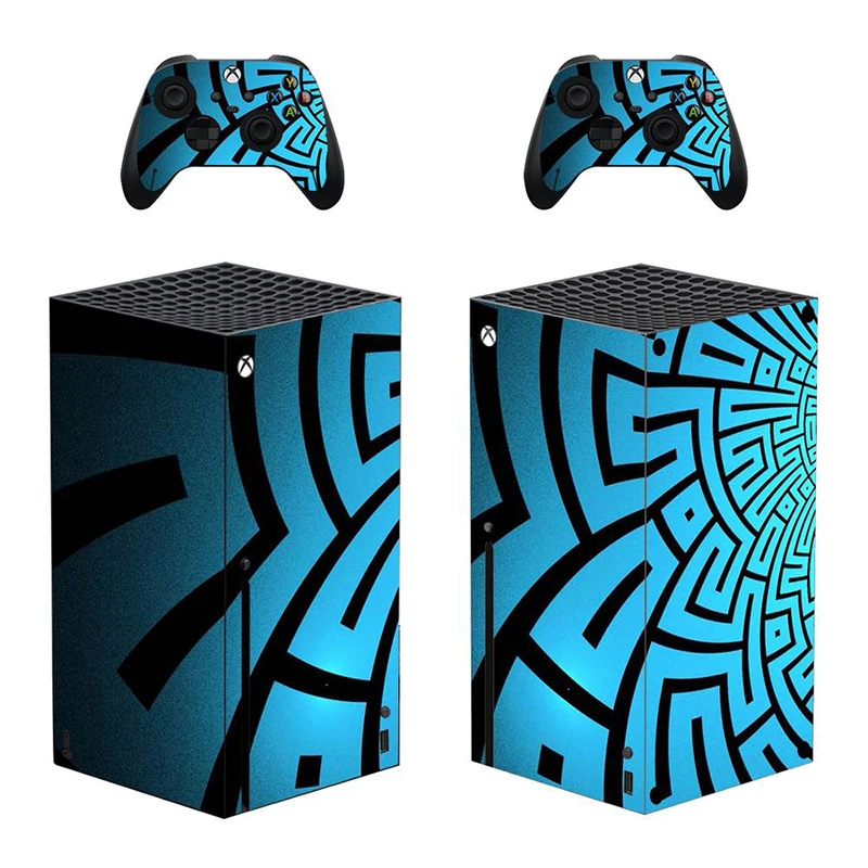 ステッカー,xboxシリーズ用のクールなデザイン,xboxコンソール用の粘着カバー,2つのコントローラー,保護フィルム