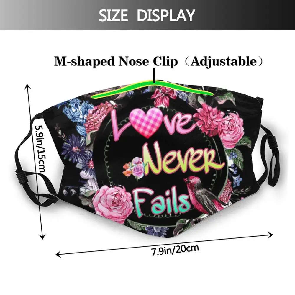 Love Never Fails Jw Adult Kids Anti Dust Filter Diy Mask Love Never Fails Jw Bible Jw Org Bible Verse New World Translation