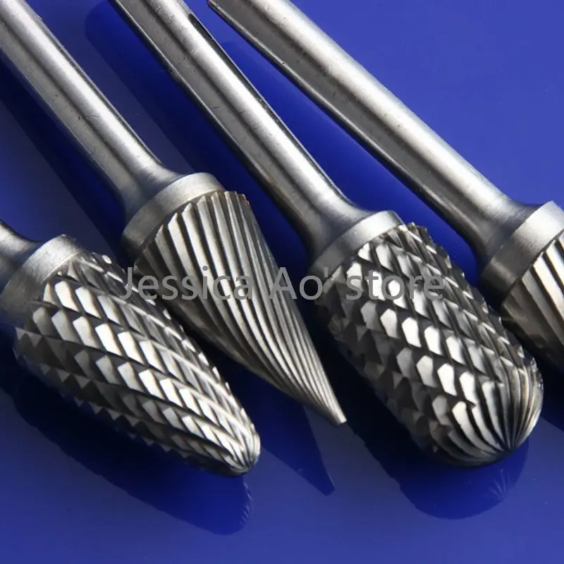 10 pz 3x5mm File rotante di alta qualità durevole lucidatura acciaio al tungsteno testa di macinazione Dremel frese frese fresa lavorazione del legno