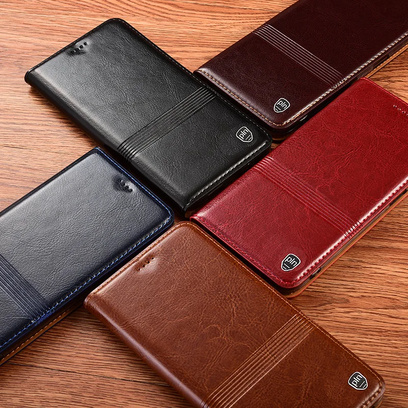 Genuine Leather Case for XiaoMi Mi 8 9 SE 9T 10 10i 10S 10T 11 Lite Pro Luxury Magnetic Flip Cover Card Slots