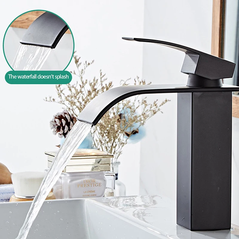 Kitchen Faucet Waterfall Basin Sink Faucet Bathroom Faucet Home Deck Mounted Washbasin Tap Hot&Cold Water Mixer Vanity Tap 2021