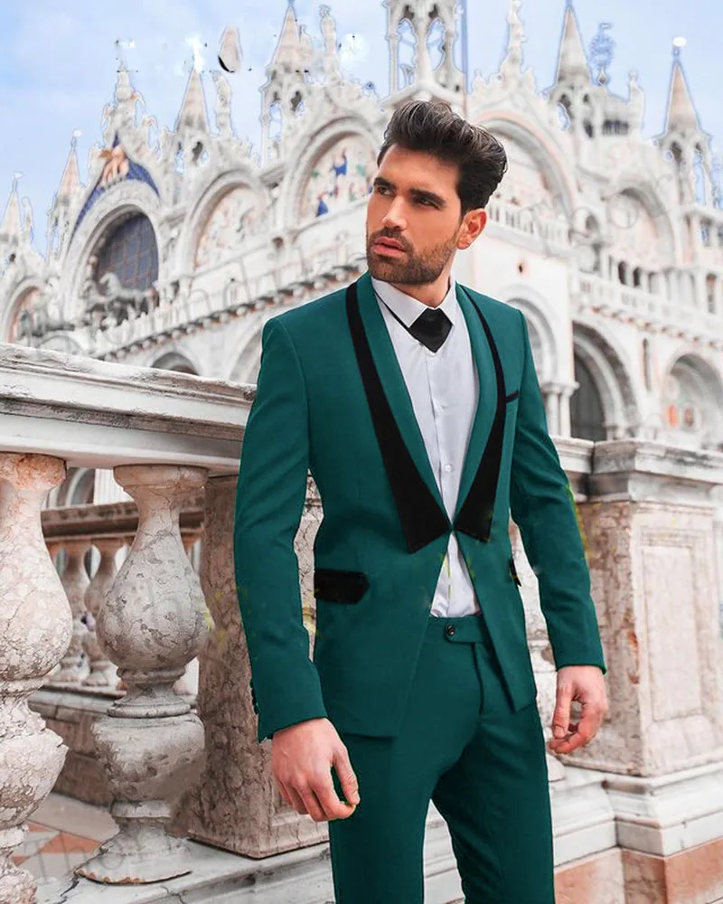 

Men's mosaic color suit men's groom tuxedo Terno Masculino wedding groom 2-piece suit men's and blazer