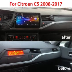 Cityroen-Androidカーラジオ,GPSナビゲーション,メディアプレーヤー,ビデオ,ステレオ,2DIN,CPU,128GB,Cityroen C5車用 (2008-2017)