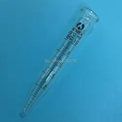 Tube centrifuge à fond pointu en verre, sans couvercle, tubes de test de laboratoire avec lignes graduées, 10ml, 5 pièces/lot