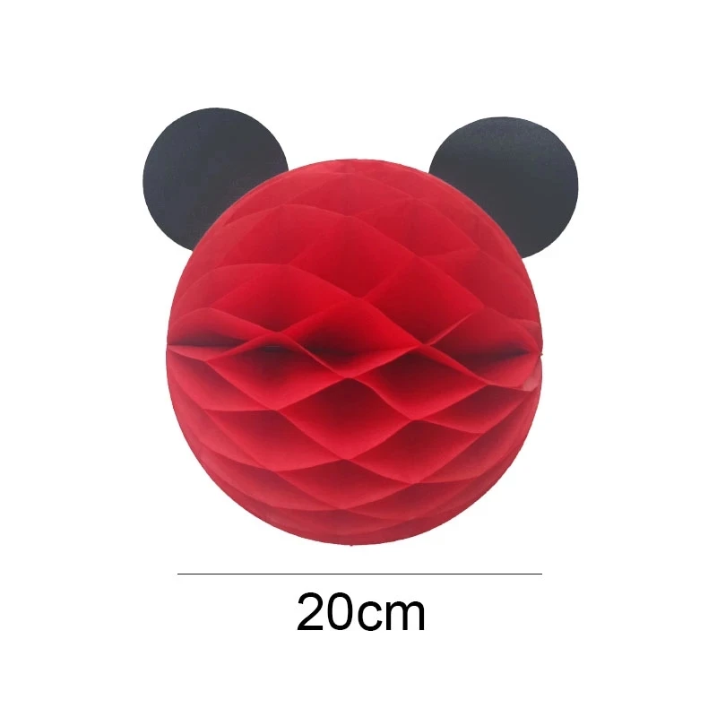 6pcs/lot Minnie Mickey Honeycomb Ball Air Decoration Honeycomb Paper Fan Set Mickey Mouse Birthday Party Decoration Supplies