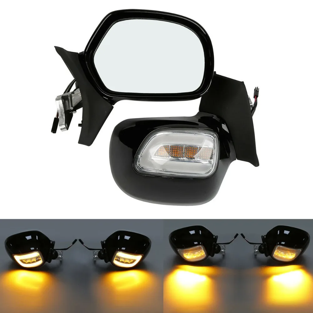 Motorcycle Rear View Mirror LED Turn Signals For Honda Goldwing Gold wing 1800 GL1800 2001-2017 2016 2015